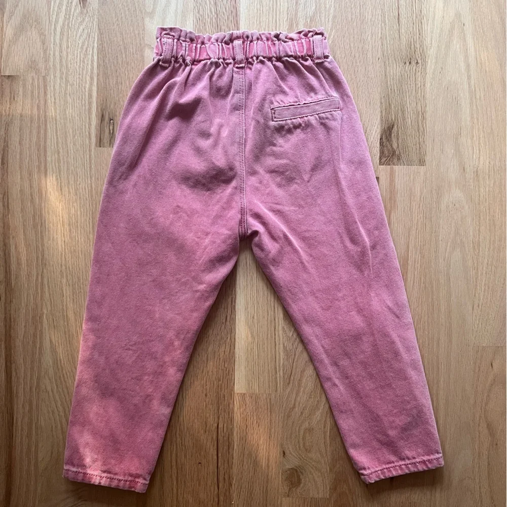 Zara Paper Bag Jeans - Pink, 2-3Y - Picture 4 of 4